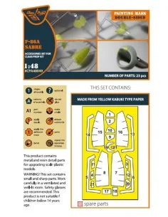 F-86A double-sided painting mask for CP kits, 1/48 - Clear Prop Acc... 2