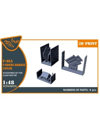 F-86A undercarriage covers for CP kits, 1/48 - Clear Prop Accessori...