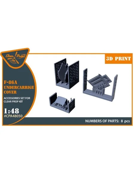 F-86A undercarriage covers for CP kits, 1/48 - Clear Prop Accessori...