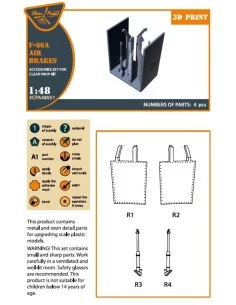 F-86A air brakes for CP kits, 1/48 - Clear Prop Accessories CPA48051 2