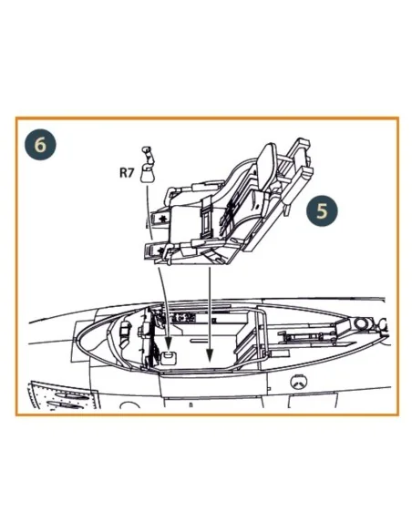 F-86A Ejection seat late for CP kits, 1/48 - Clear Prop Accessories...