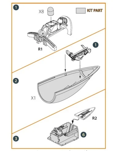 [NO_DESC] F-86A Canopy frame detailing set for CP kits, 1/48 - Clea...