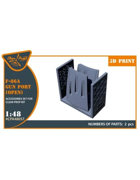 F-86A gun port (open) for CP kits, 1/48 - Clear Prop Accessories CP...