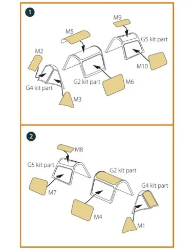 Morane-Saulnier MS.406C.1 painting mask for Dora Wings kit, 1/48 - ...