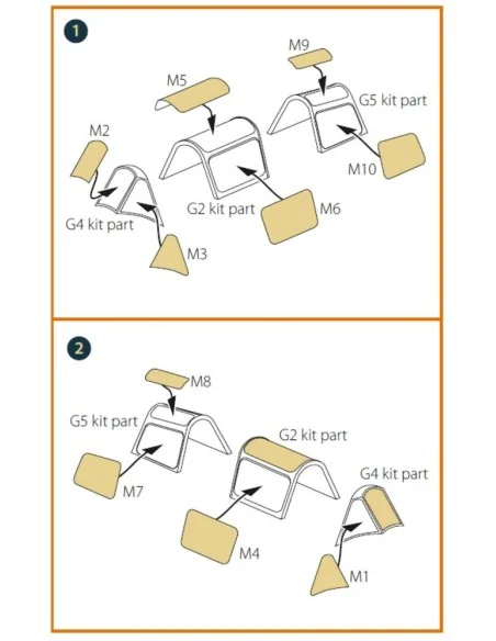Morane-Saulnier MS.406C.1 painting mask for Dora Wings kit, 1/48 - ...