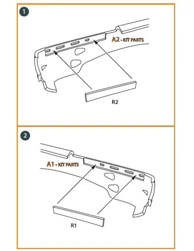 [NO_DESC] Morane-Saulnier exhausts for Dora Wings kit, 1/48 - Clear...