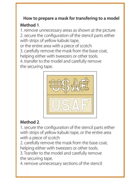 F-86A pre-cut patterns for numbers and lettering painting mask for ...