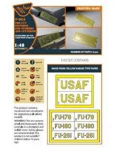 F-86A pre-cut patterns for numbers and lettering painting mask for ... 2