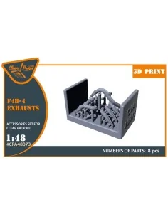 F4B-4 exhausts for CP kits, 1/48 - Clear Prop Accessories CPA48073