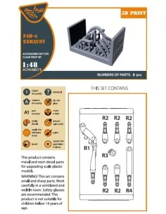 [NO_DESC] F4B-4 exhausts for CP kits, 1/48 - Clear Prop Accessories... 2