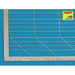 Railing four horizontal bars, 1/100 - Aber Models RE-100-04