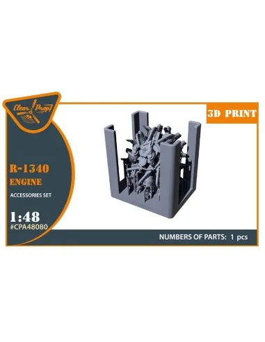 [NO_DESC] R-1340 Engine, 1/48 - Clear Prop Accessories CPA48080