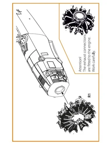 [NO_DESC] F4B-3/4 Engine for CP kits, 1/48 - Clear Prop Accessories...