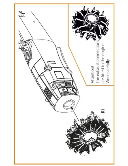 [NO_DESC] F4B-3/4 Engine for CP kits, 1/48 - Clear Prop Accessories...