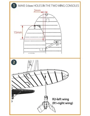 F4B Whaley Mk.I Flare brackets for CP kits, 1/48 - Clear Prop Acces...