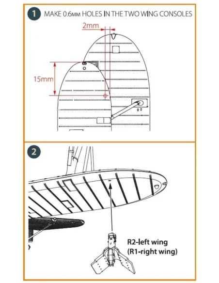 F4B Whaley Mk.I Flare brackets for CP kits, 1/48 - Clear Prop Acces...