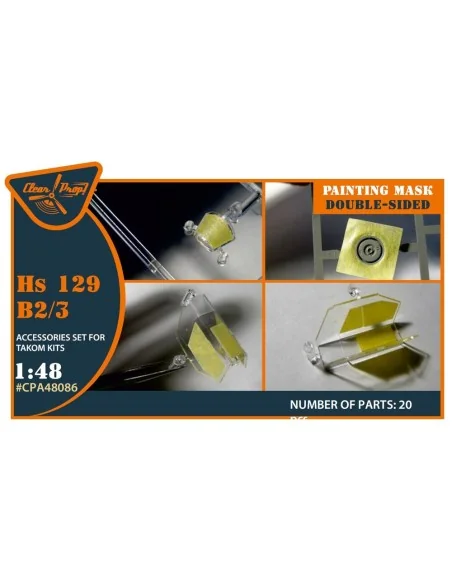 [NO_DESC] Hs 129B2/3 double-sided painting mask for Takom kit, 1/48...
