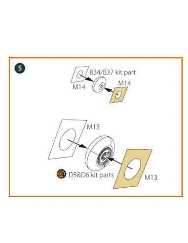 Hs 129B2/3 double-sided painting mask for Takom kit, 1/48 - Clear P...