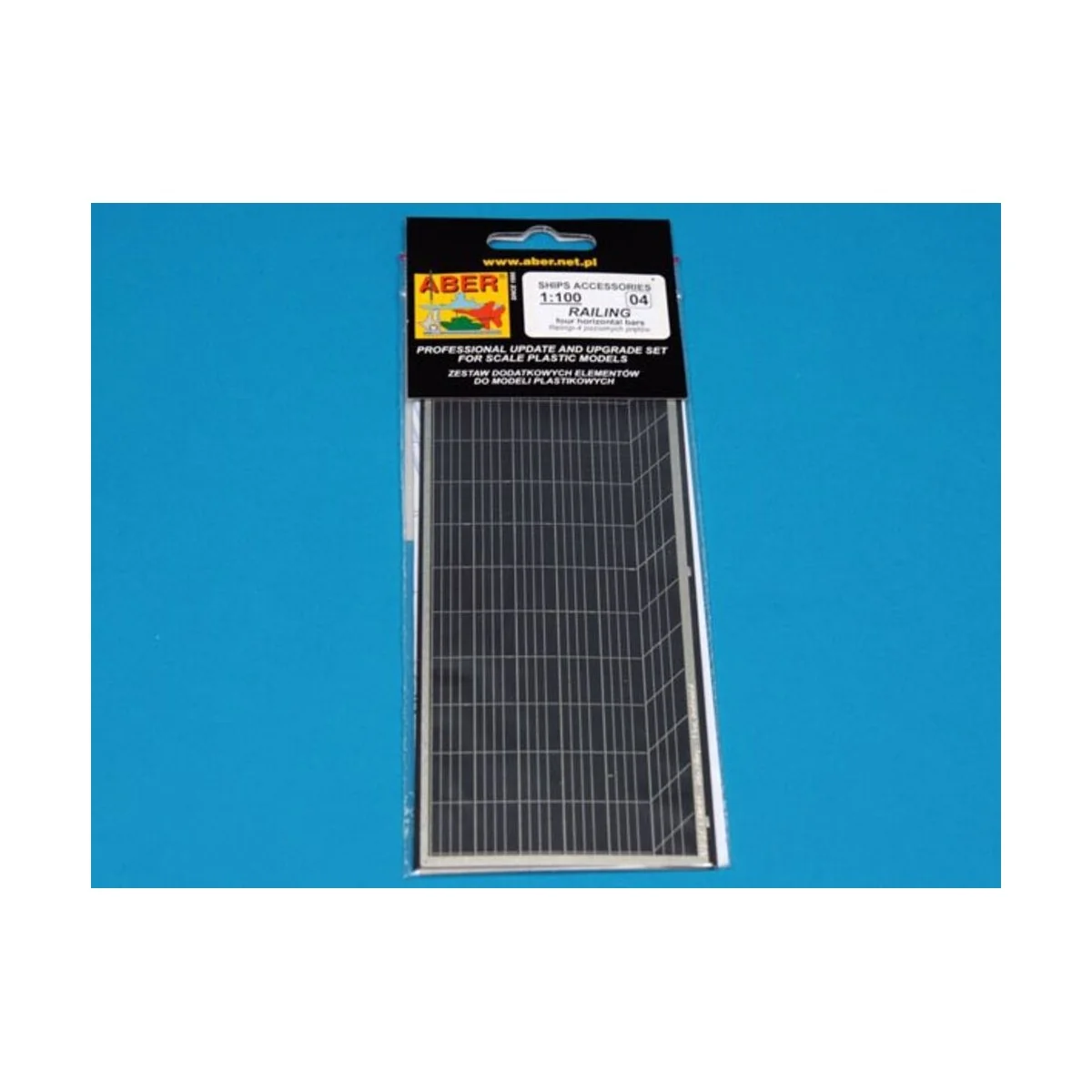 Railing four horizontal bars - Aber Models RE-100-04