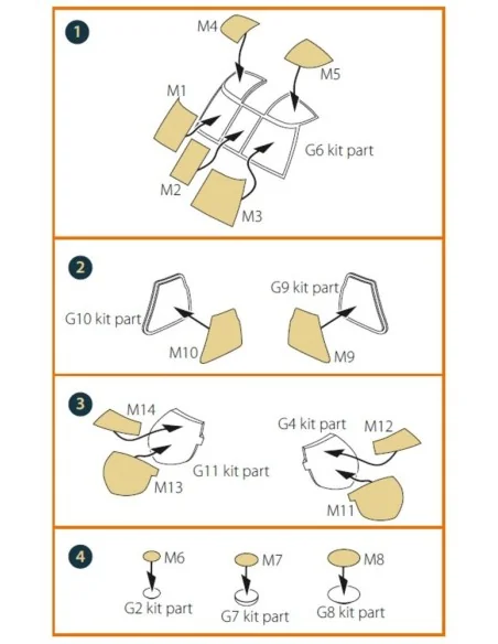 UH-60A, MH-60L painting mask for ICM kit, 1/48 - Clear Prop Accesso...