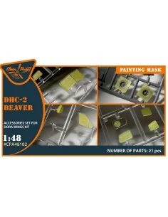 DHC-2 Beaver painting mask for Dora Wings kit, 1/48 - Clear Prop Ac...