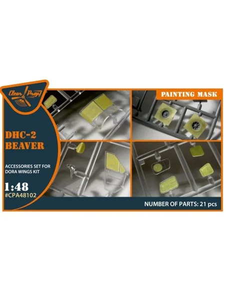 [NO_DESC] DHC-2 Beaver painting mask for Dora Wings kit, 1/48 - Cle...