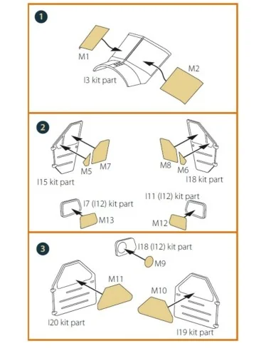 DHC-2 Beaver painting mask for Dora Wings kit, 1/48 - Clear Prop Ac...