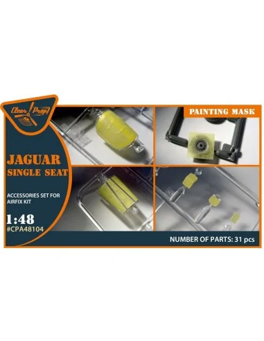 Jaguar Single seat painting mask for Airfix kit, 1/48 - Clear Prop ...