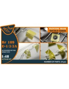 Bf-109E-1/3/3a double-sided painting mask for Wingsy Kits, 1/48 - C...