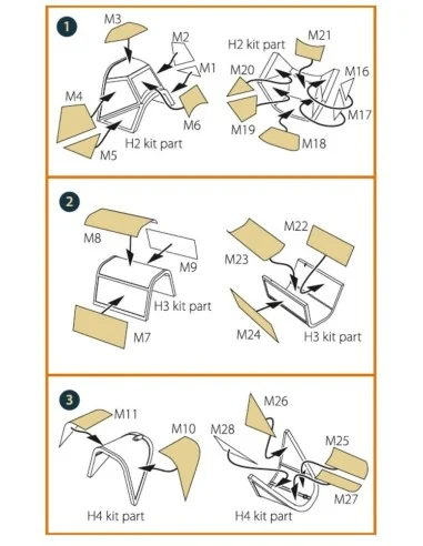 Bf-109E-1/3/3a double-sided painting mask for Wingsy Kits, 1/48 - C...
