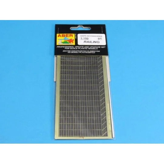 Railing 3 bar, horizontal, 1/150 - Aber Models RE-150-01 Railing 3 bar, horizontal, 1/150 - Aber Models RE-150-01