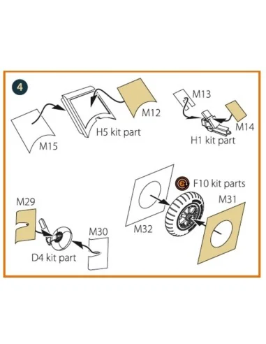Bf-109E-1/3/3a double-sided painting mask for Wingsy Kits, 1/48 - C...