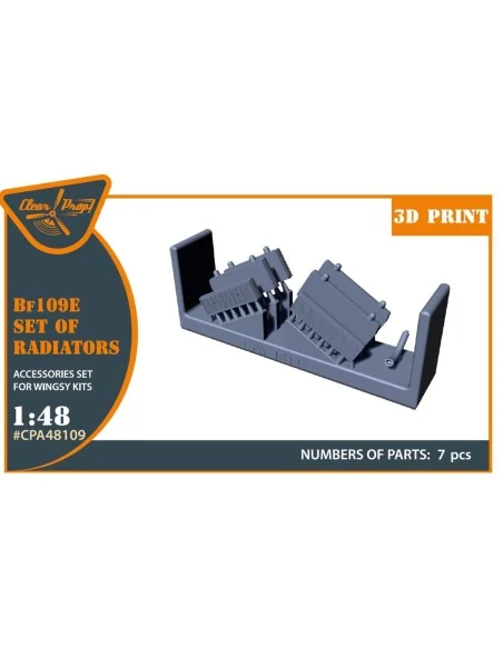 Bf-109E set of radiators for Wingsy Kits, 1/48 - Clear Prop Accesso...