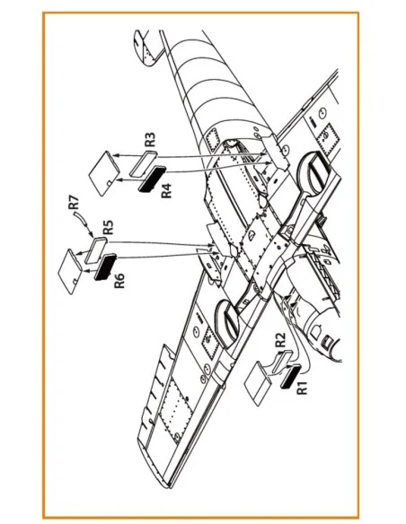 Bf-109E set of radiators for Wingsy Kits, 1/48 - Clear Prop Accesso...