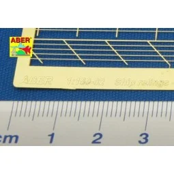 Ships railing -five horizontal bars, 1/150 - Aber Models RE-150-02