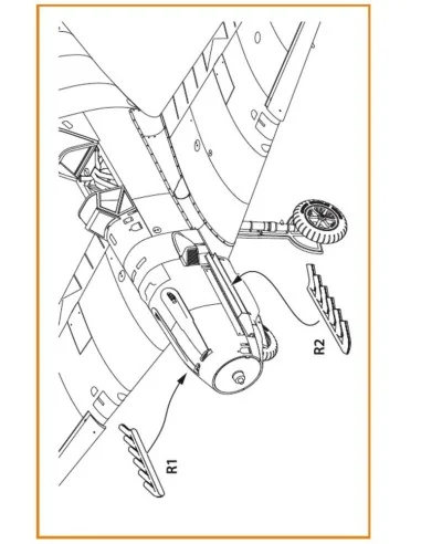 Bf-109E exhausts for Wingsy Kits, 1/48 - Clear Prop Accessories CPA...
