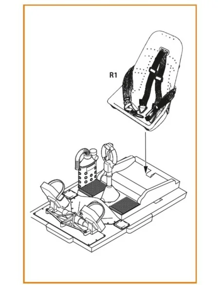 Bf-109E seat with safety belts for Wingsy Kits, 1/48 - Clear Prop A...