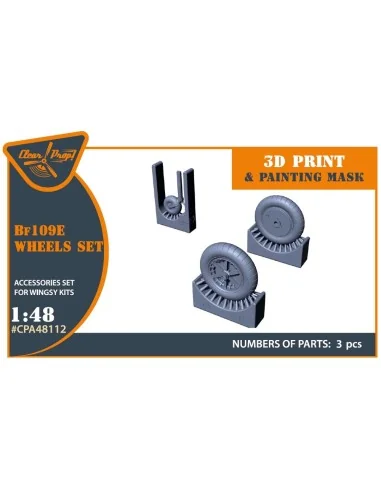 Bf-109E wheels set for Wingsy Kits, 1/48 - Clear Prop Accessories C...