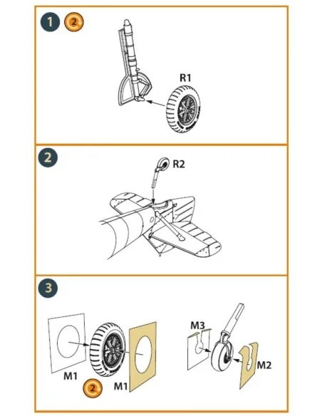 [NO_DESC] Bf-109E wheels set for Wingsy Kits, 1/48 - Clear Prop Acc...