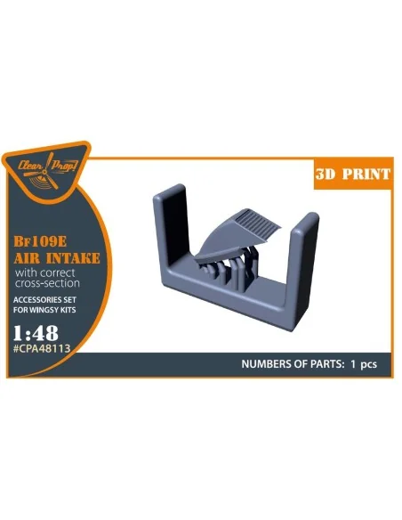 Bf-109E air intake for Wingsy Kits, 1/48 - Clear Prop Accessories C...