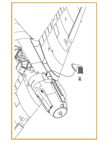 Bf-109E air intake for Wingsy Kits, 1/48 - Clear Prop Accessories C...