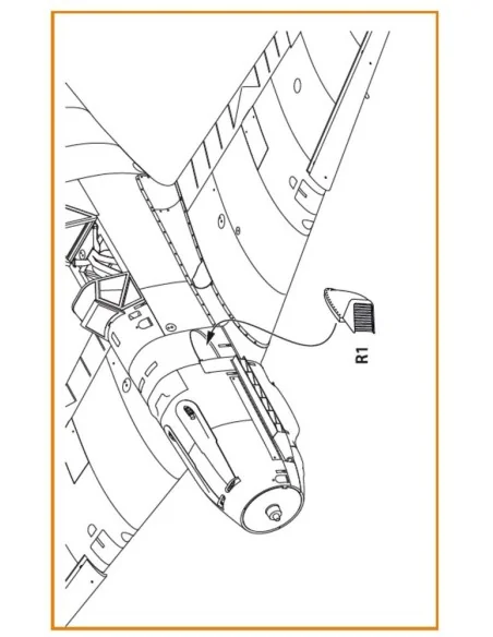 Bf-109E air intake for Wingsy Kits, 1/48 - Clear Prop Accessories C...
