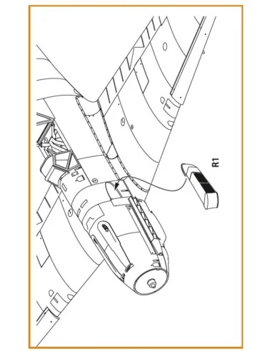 Bf-109E tropical filter for Wingsy Kits, 1/48 - Clear Prop Accessor...