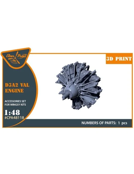 [NO_DESC] D3A2 VAL engine for Wingsy Kits, 1/48 - Clear Prop Access...