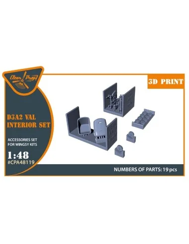 D3A2 VAL interior set for Wingsy Kits, 1/48 - Clear Prop Accessorie...