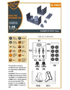 [NO_DESC] D3A2 VAL interior set for Wingsy Kits, 1/48 - Clear Prop ... 2