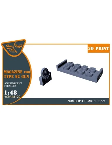 [NO_DESC] Magasins for Type92 gun 9 pcs, 1/48 - Clear Prop Accessor...