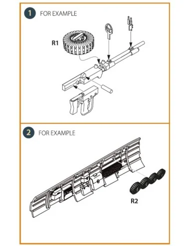 Magasins for Type92 gun 9 pcs, 1/48 - Clear Prop Accessories CPA48120