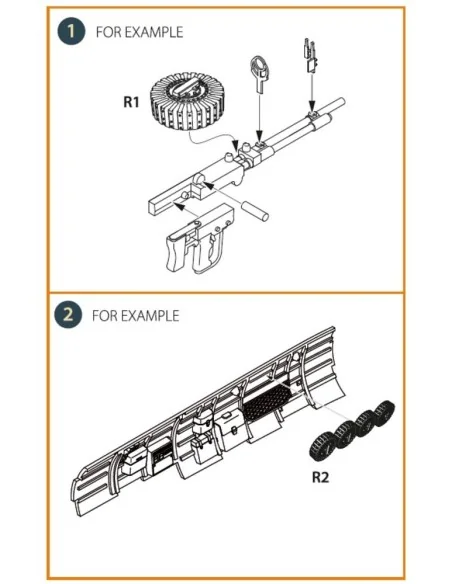 Magasins for Type92 gun 9 pcs, 1/48 - Clear Prop Accessories CPA48120
