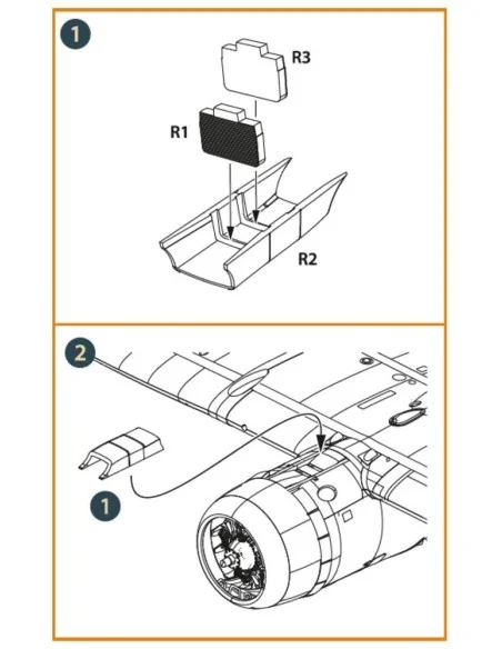 [NO_DESC] D3A2 VAL radiator set for Wingsy Kits, 1/48 - Clear Prop ...